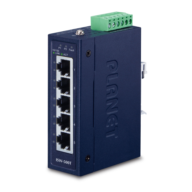 PLANET ISW-500T switch No administrado Fast Ethernet (10/100) Azul