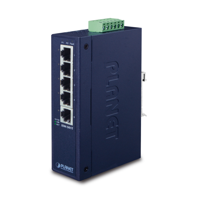PLANET ISW-501T switch No administrado L2 Fast Ethernet (10/100) Azul