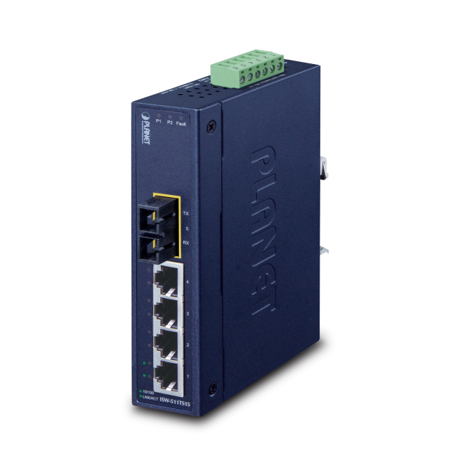 PLANET ISW-511TS15 switch No administrado L2 Fast Ethernet (10/100) Azul