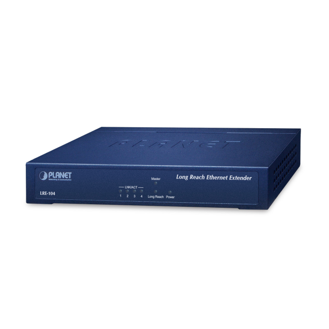 PLANET LRE-104 convertidor de medio 100 Mbit/s Azul