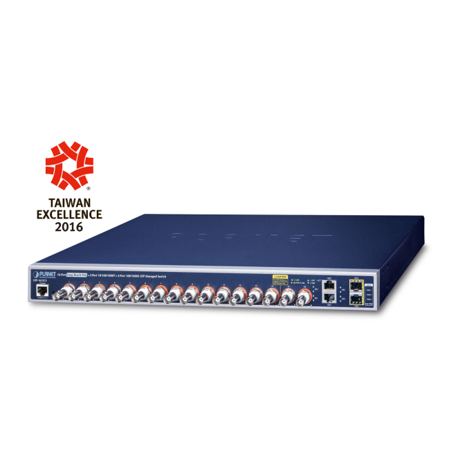 PLANET LRP-1622CS switch Gestionado L2/L4 Gigabit Ethernet (10/100/1000) Energía sobre Ethernet (PoE) 1U Azul