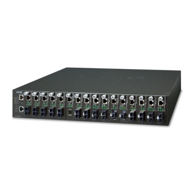 PLANET MC-1610MR convertidor de medio Negro