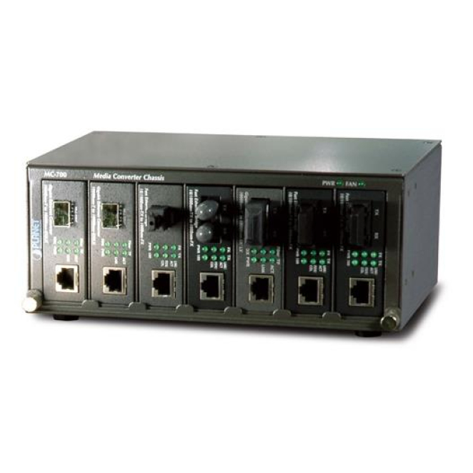 PLANET MC-700 convertidor de medio Negro