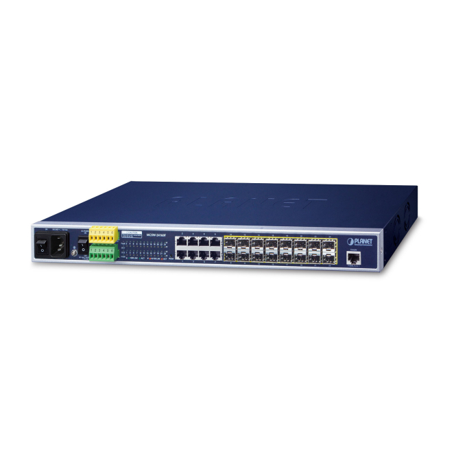 PLANET MGSW-24160F switch Gestionado L2+ Gigabit Ethernet (10/100/1000) Energía sobre Ethernet (PoE) 1U Azul