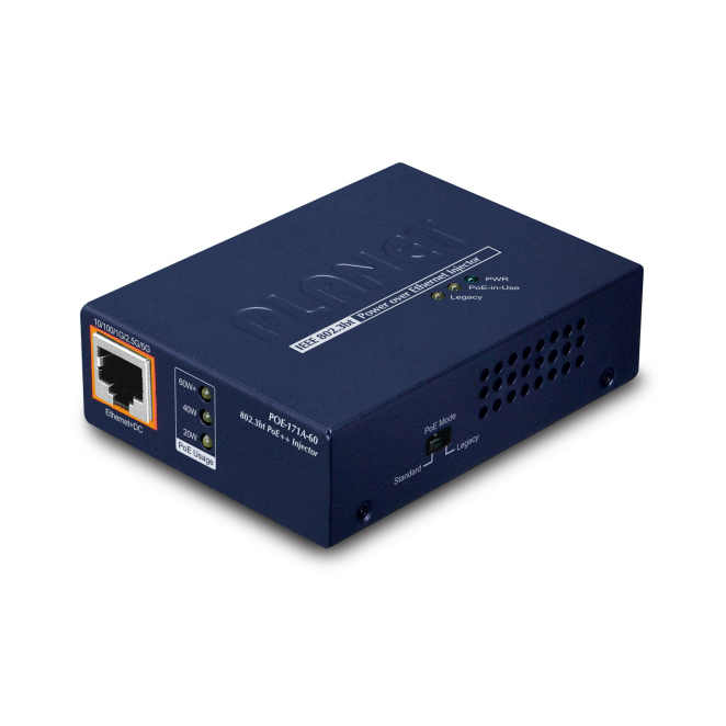PLANET POE-171A-60 switch Gigabit Ethernet (10/100/1000) Energía sobre Ethernet (PoE) Azul