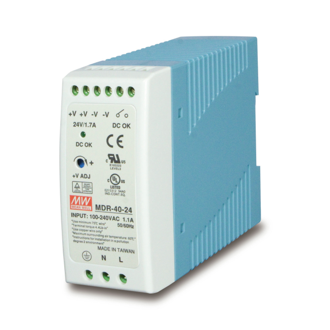 PLANET PWR-40-24 unidad de fuente de alimentación 40 W Azul, Blanco