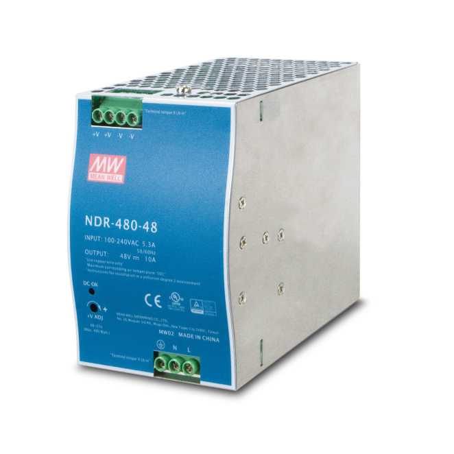 PLANET PWR-480-48 unidad de fuente de alimentación 480 W Azul, Gris