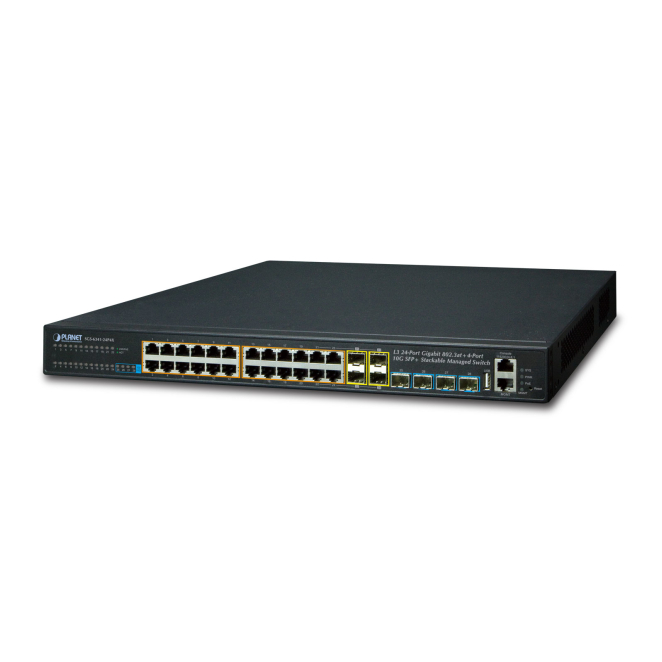PLANET SGS-6341-24P4X switch Gestionado L3 Gigabit Ethernet (10/100/1000) Energía sobre Ethernet (PoE) 1U Negro