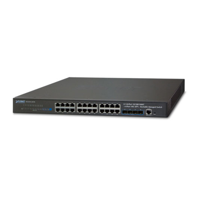 PLANET SGS-6341-24T4X switch Gestionado L3 Gigabit Ethernet (10/100/1000) 1U Negro