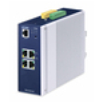 PLANET IP30 DIN-rail Industrial L2+ Gestionado L2+ Gigabit Ethernet (10/100/1000) Aluminio, Azul