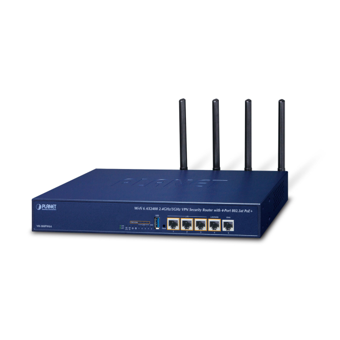 PLANET Wi-Fi 6 AX2400 2.4GHz/5GHz router inalámbrico Gigabit Ethernet Azul