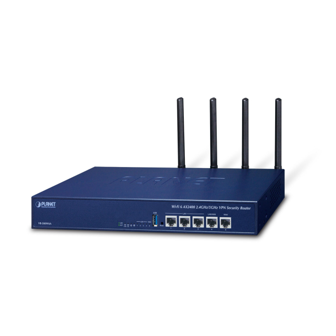 PLANET Wi-Fi 6 AX2400 2.4GHz/5GHz router inalámbrico Gigabit Ethernet Azul
