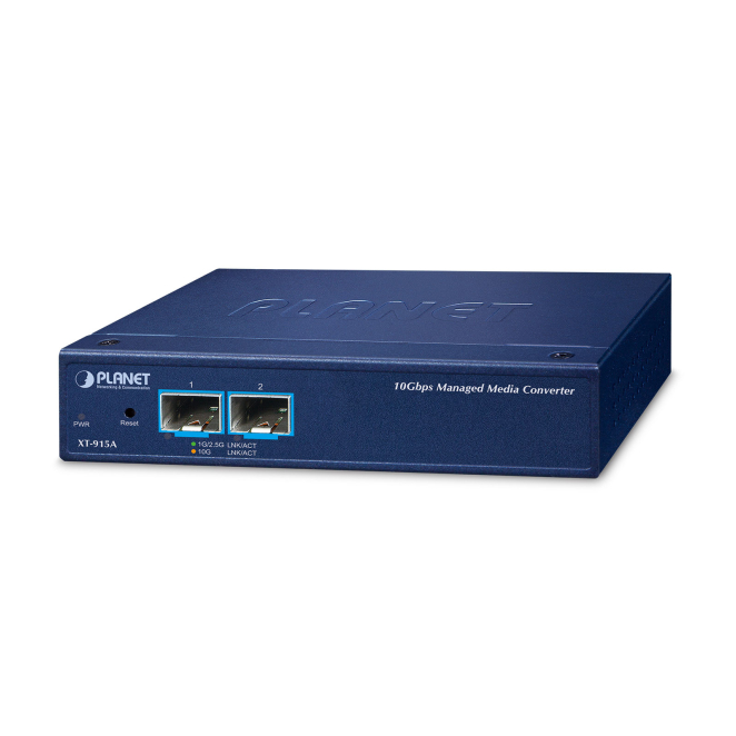 PLANET 2-Port 10G/1GBASE-X SFP+ convertidor de medio Azul