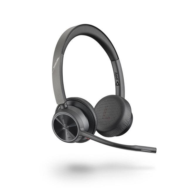 Poly Voyager 4320 UC Auriculares Inalámbrico Diadema Oficina/Centro de llamadas USB tipo A Bluetooth Negro