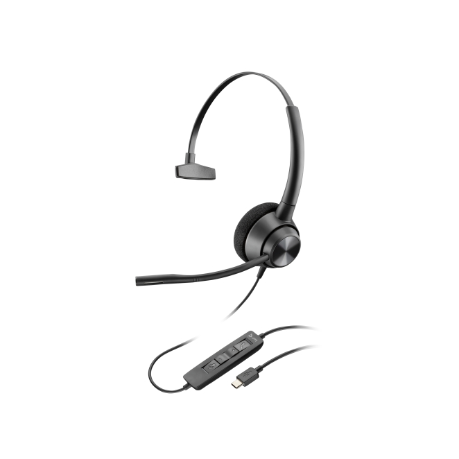 Poly Auriculares monoaurales EncorePro 310 USB-C TAA