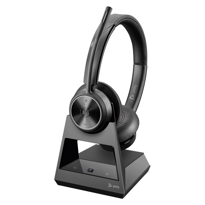 Poly Auriculares estéreo Savi 7320 UC con certificación Microsoft Teams DECT 1880-1900 MHz