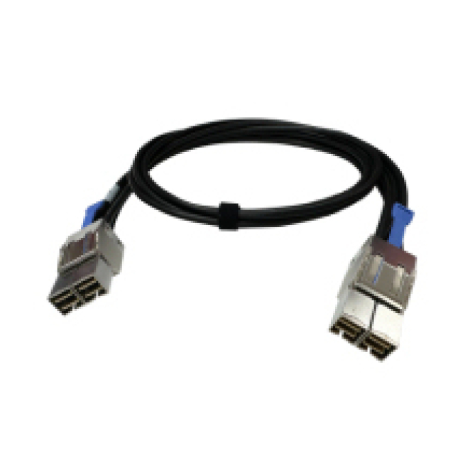 QNAP CAB-PCIE10M-8644-8X cable Serial Attached SCSI (SAS) 1 m Negro