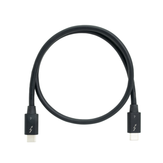 QNAP CAB-TBT4-0M5 cable Thunderbolt 0,5 m 40 Gbit/s Negro