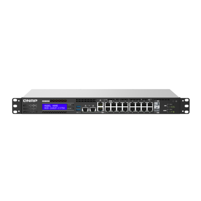 QNAP QGD-1602 Gestionado L2 Gigabit Ethernet (10/100/1000) 1U Negro, Gris