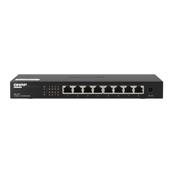 QNAP QSW-1108-8T switch No administrado 2.5G Ethernet (100/1000/2500) Negro