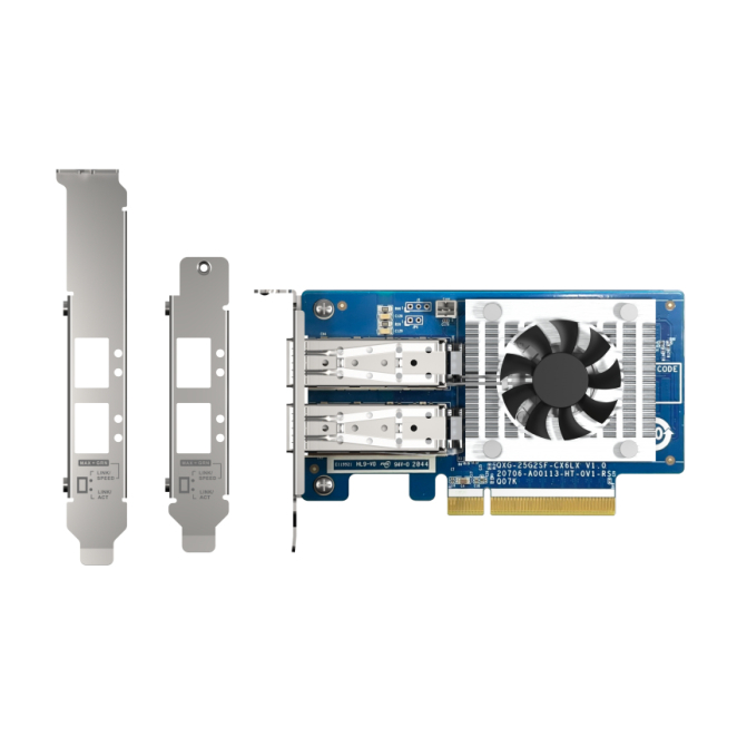 QNAP QXG-25G2SF-CX6 adaptador y tarjeta de red Interno Fibra 25000 Mbit/s