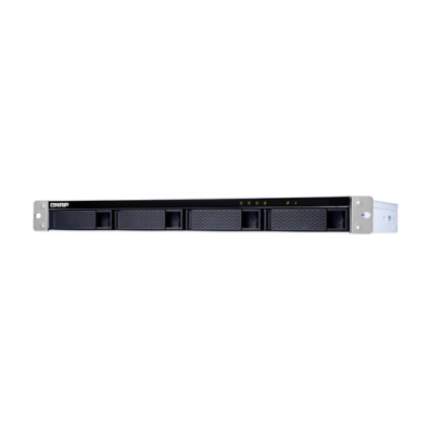 QNAP TL-R400S caja para disco duro externo Carcasa de disco duro/SSD Negro, Gris 2.5/3.5″