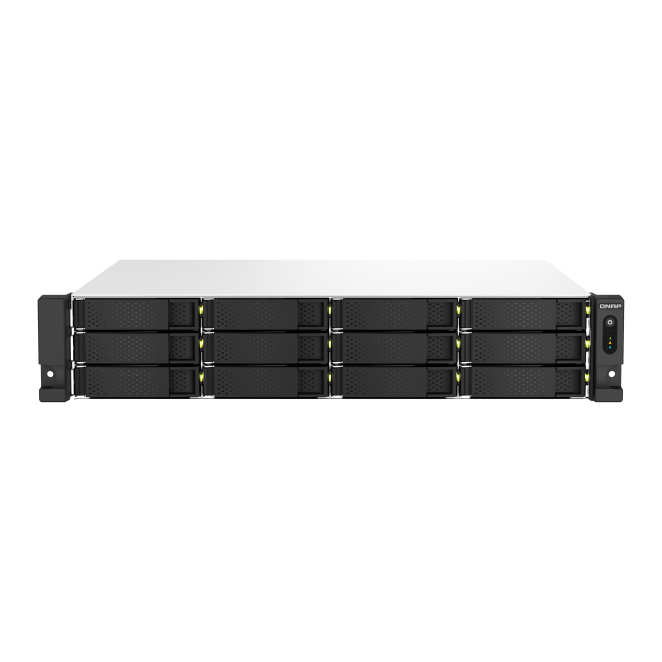 QNAP TS-1264U-RP NAS Bastidor (2U) Intel® Celeron® 8 GB DDR4 0 TB QNAP QTS Aluminio, Negro