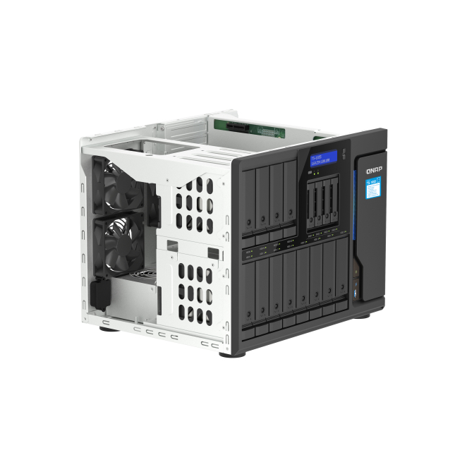 QNAP TS-1655 NAS Torre destacando su diseño y capacidad de almacenamiento