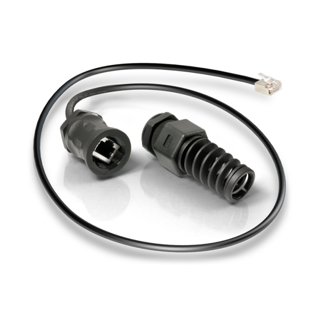 QuWireless QRJ45-L cable de red Negro 0,38 m
