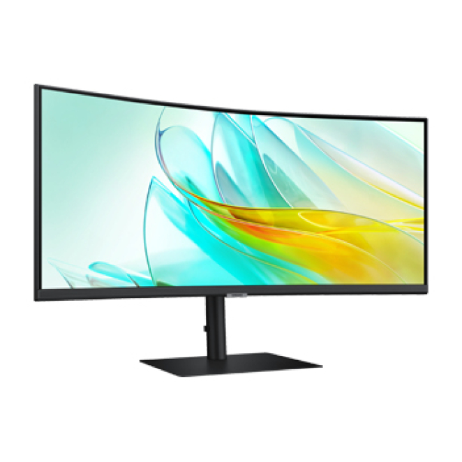 Vista trasera del Samsung S65UC con soporte ajustable