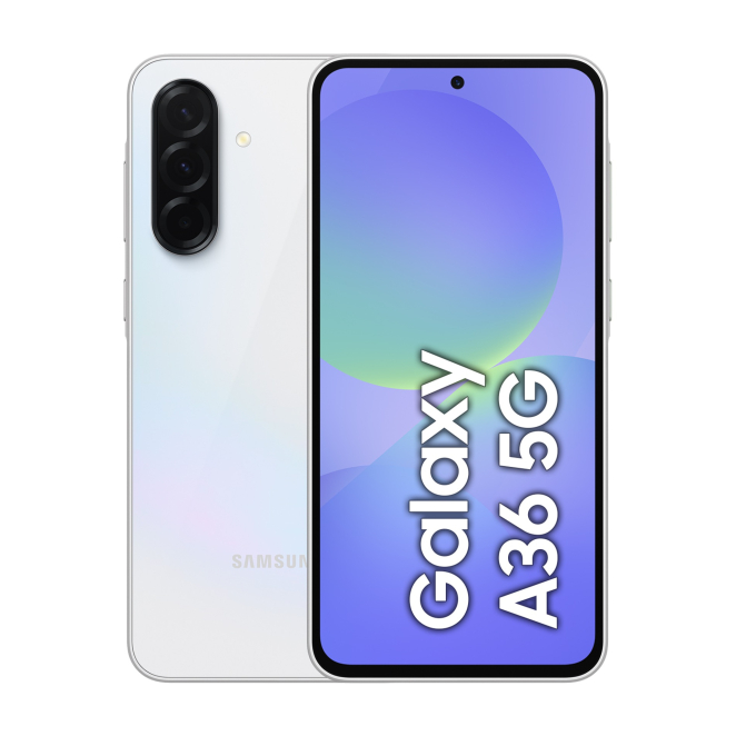 Samsung Galaxy A36 17 cm (6.7″) SIM doble Android 15 5G USB Tipo C 6 GB 128 GB 5000 mAh Blanco
