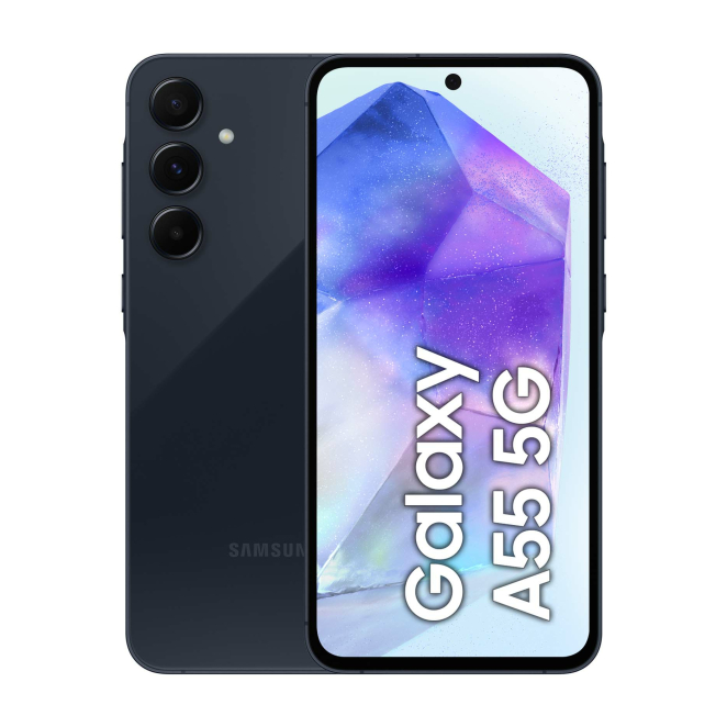 Samsung Galaxy A55 5G - vista frontal y trasera