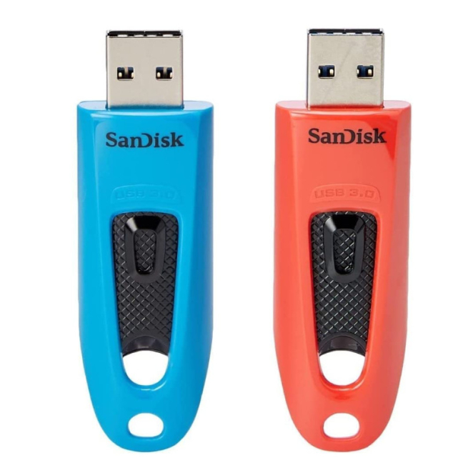 SanDisk Ultra unidad flash USB 64 GB USB tipo A 3.2 Gen 1 (3.1 Gen 1) Azul, Rojo