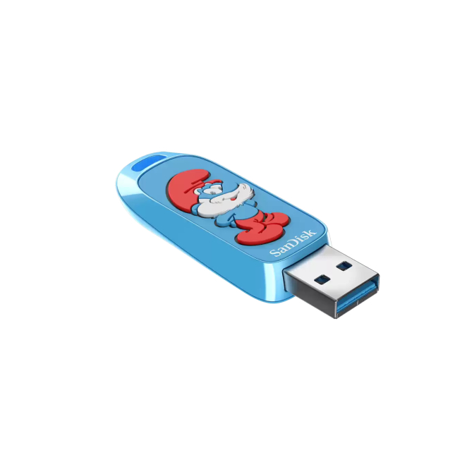 SanDisk Smurf unidad flash USB 64 GB vista frontal