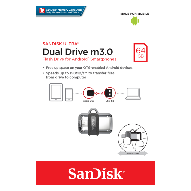 SanDisk Ultra Dual m3.0 en uso