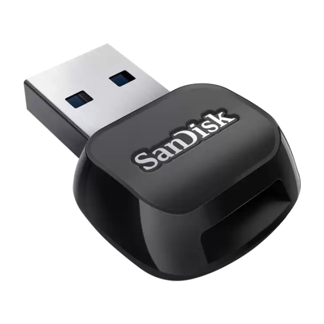 SanDisk lector de tarjeta USB 3.2 Gen 1 Type-A negro principal vista frontal