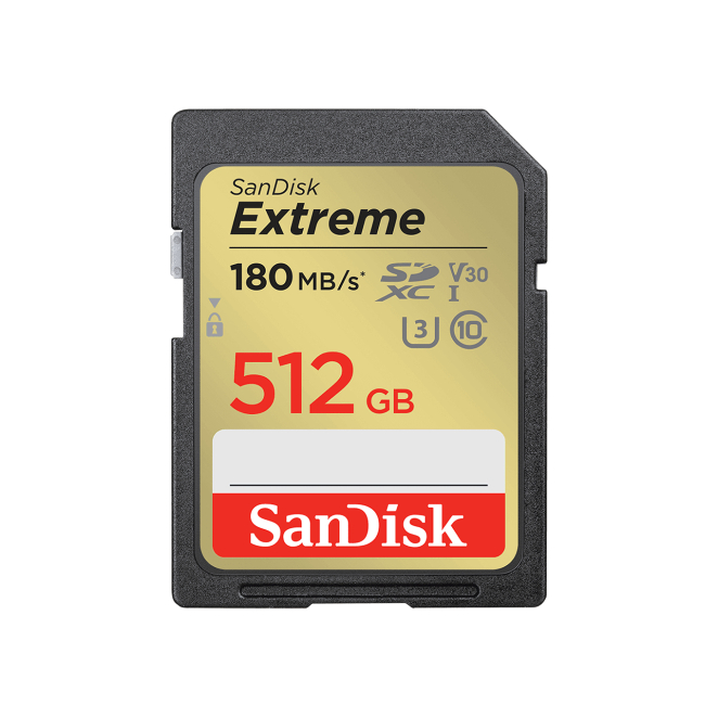 SanDisk Extreme 512 GB SDXC UHS-I Clase 10