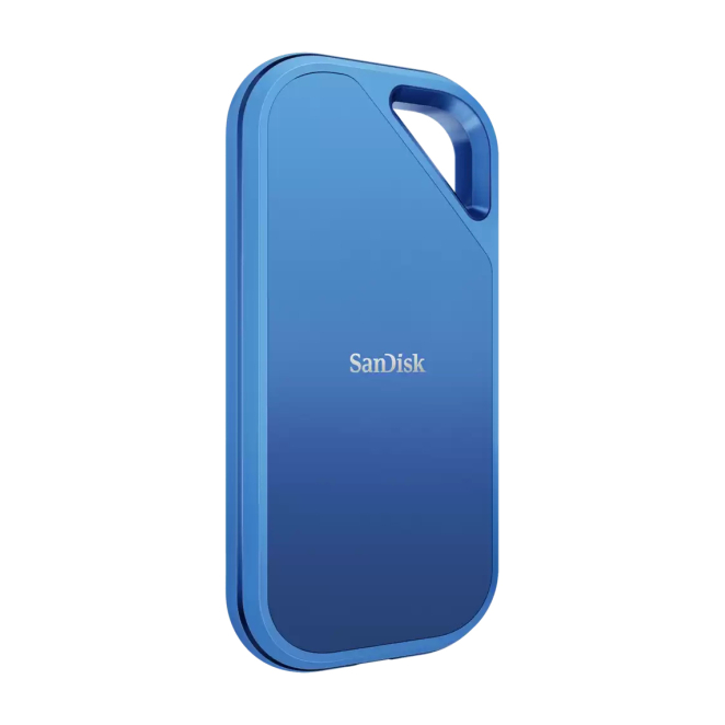 SanDisk Creator Pro 2 TB USB Tipo C USB 3.2 Gen 2x2 Azul en uso cotidiano