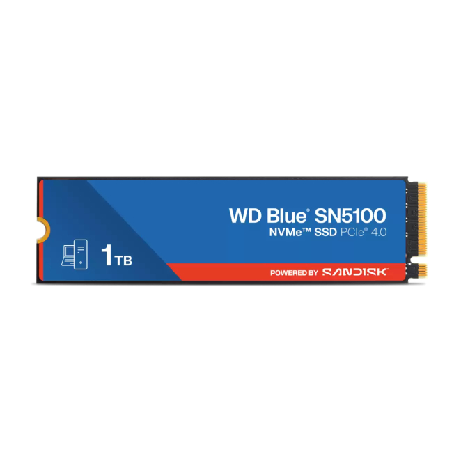 SanDisk WD Blue SN5100 1 TB M.2 PCI Express 4.0 NVMe QLC 3D NAND SSD