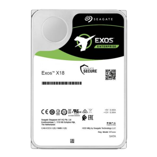 Seagate Exos X18 disco duro interno 10 TB 7200 RPM 256 MB 3.5″ Serial ATA III