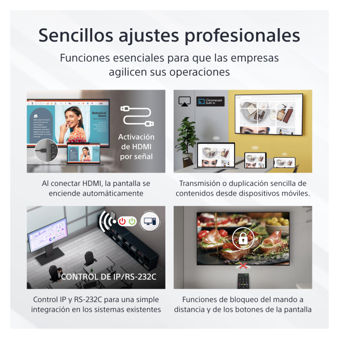 Sony FW-50EZ20L pantalla de señalización digital
