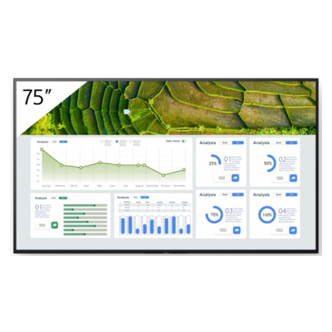 Sony FW-75BZ30L pantalla de señalización Pantalla plana para señalización digital 190,5 cm (75″) LCD Wifi 440 cd / m² 4K Ultra HD Negro Android 24/7