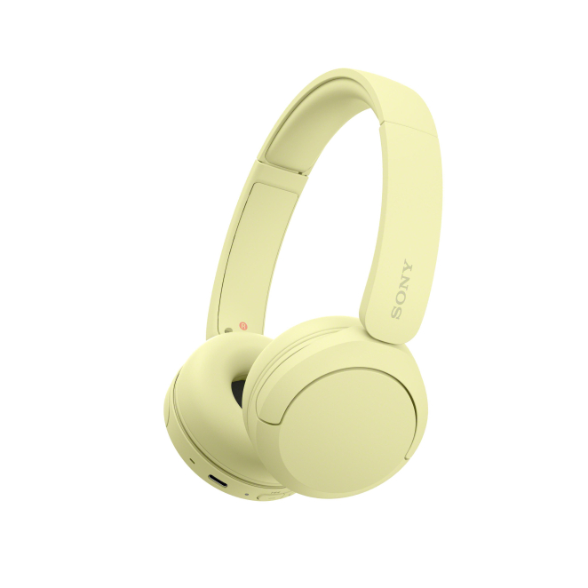 auriculares Sony WHCH520Y con diadema Bluetooth en color amarillo