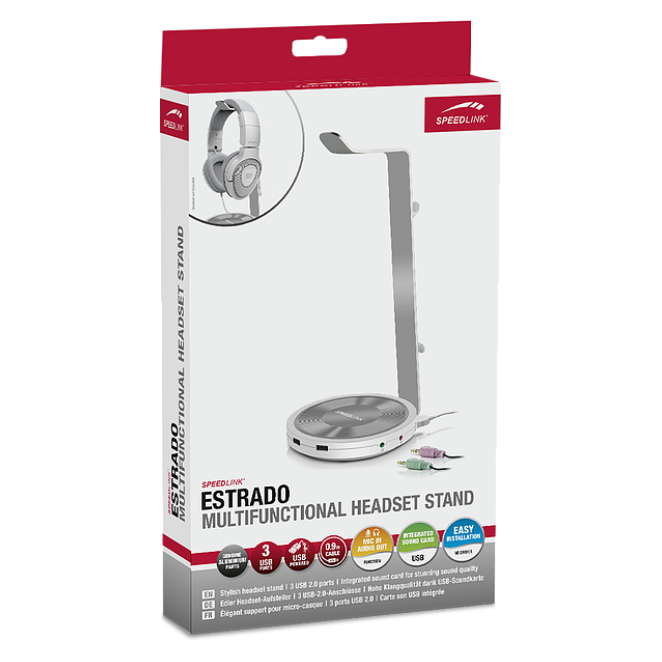SPEEDLINK ESTRADO Soporte activo para teléfono móvil Auriculares Plata