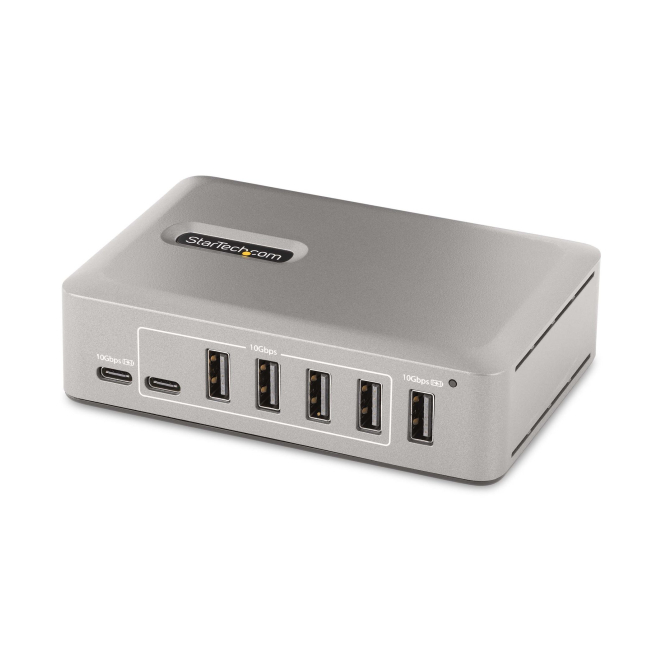 StarTech.com Hub Concentrador USB-C de 10 Puertos - 8x USB-A/2x USB-C - con Fuente de 65W - USB 3.1 10Gbps - Ladrón USB Tipo C con Certificación USB-IF - Multiplicador USB C