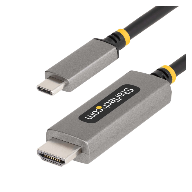 StarTech.com Cable Adaptador de 2m USB-C a HDMI - 8K 60Hz - 4K 144Hz - HDR10 - Cable Conversor de Vídeo USB tipo C a HDMI 2.1 - Modo Alt DP - Compatible con USB4/Thunderbolt 3/4