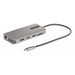 StarTech.com Adaptador Multipuerto USB-C de 3 Monitores HDMI/DP - 4K 60Hz Doble + 4K 30Hz HDMI y DP - Hub 4x USB-A - PD de 100W de Paso - Red Gigabit Ethernet - Lector de Tarjetas SD/MicroSD