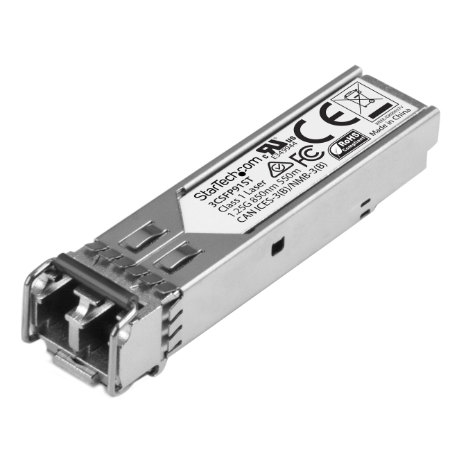StarTech.com Módulo Transceptor SFP Compatible con 3CSFP91 de HPE - 1000BASE-SX - Fibra Multimodo (MMF) 1 GbE - SFP Ethernet Gigabit 1Gb - LC 550m - 850nm - DDM - HPE 3812, 3824, 3848