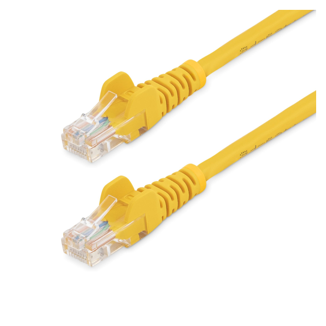 StarTech.com Cable de Red de 10m Amarillo Cat5e Ethernet RJ45 sin Enganches