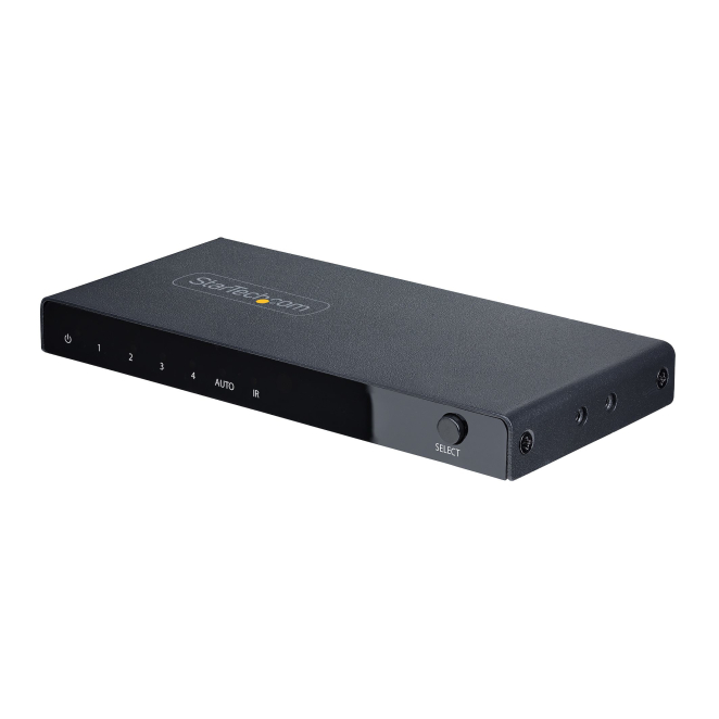 StarTech.com Switch Conmutador HDMI de 4 Puertos de 8K a 60Hz - Switch Selector HDMI 2.1 de 4K a 120Hz HDR10+ UHD - 4 Puertos de Entrada y 1 de Salida - Automático y Manual